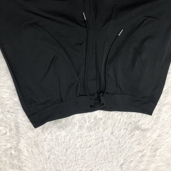 Ser.O.Ya Seroya Athletic Pleated Shorts Size XL Solid Black Logo NWT - Picture 2 of 11